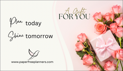 PaperfreePlanners E-Gift Card